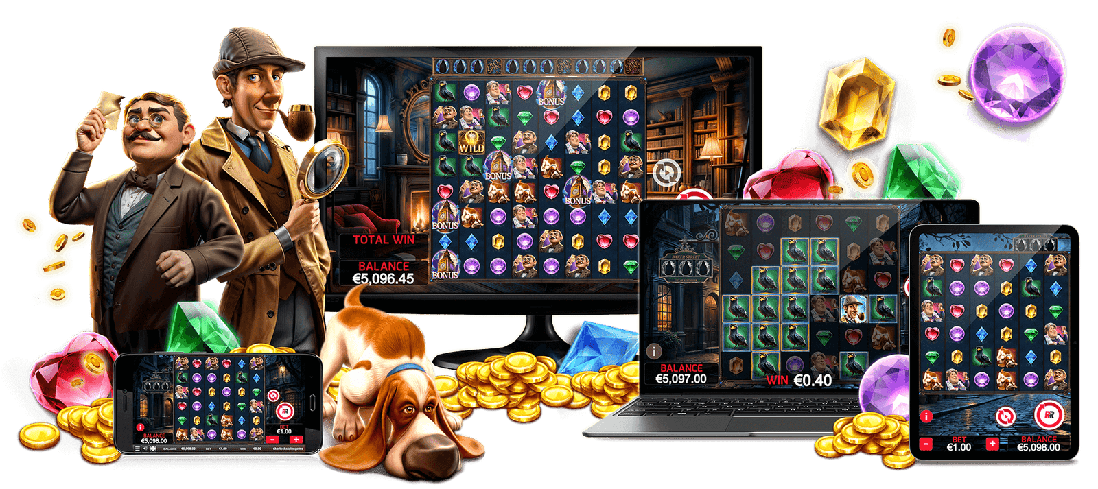 Sherlock and the Stolen Gems di Red Rake Gaming